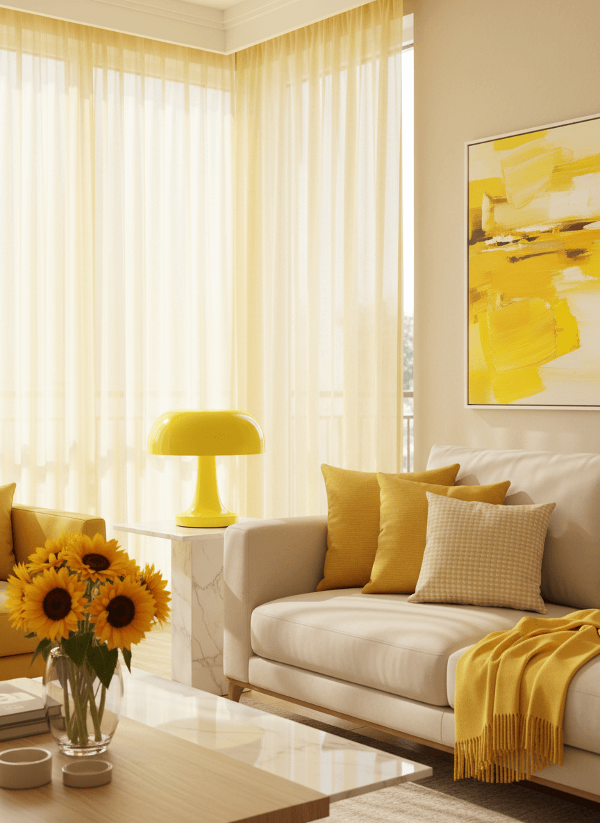 Brighten Your Space with a Splash of Yellow Elegance